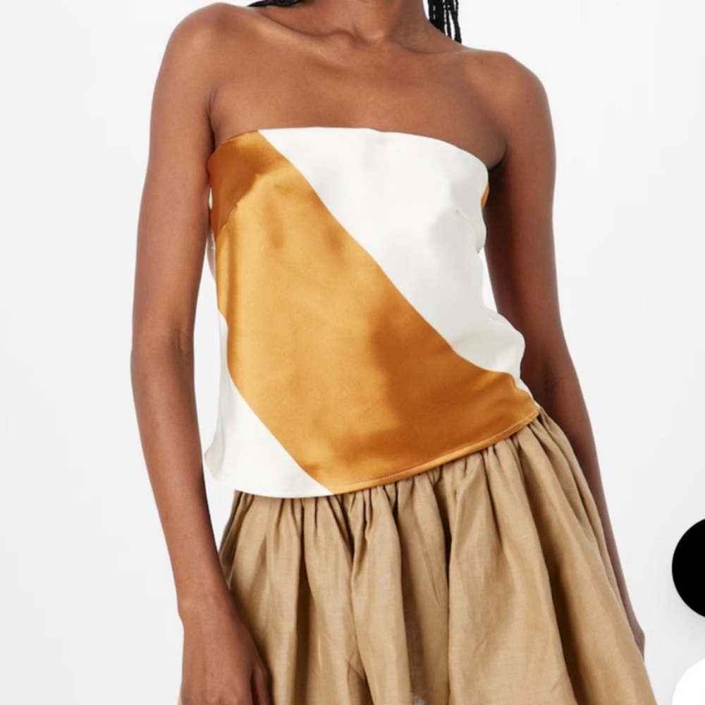 Topshop Satin Tube Top